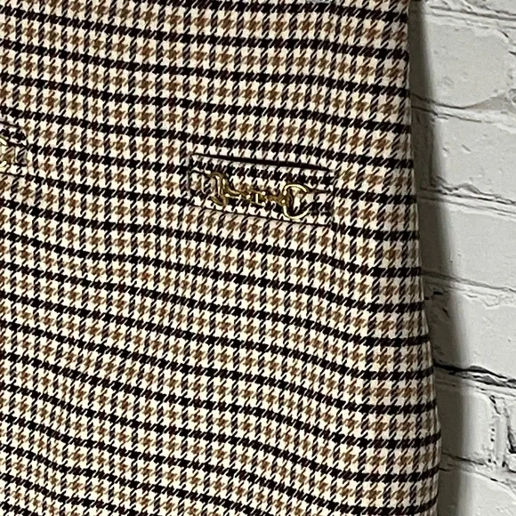 LOFT Houndstooth Mini Skirt in Black and Tan - Picture 2 of 5